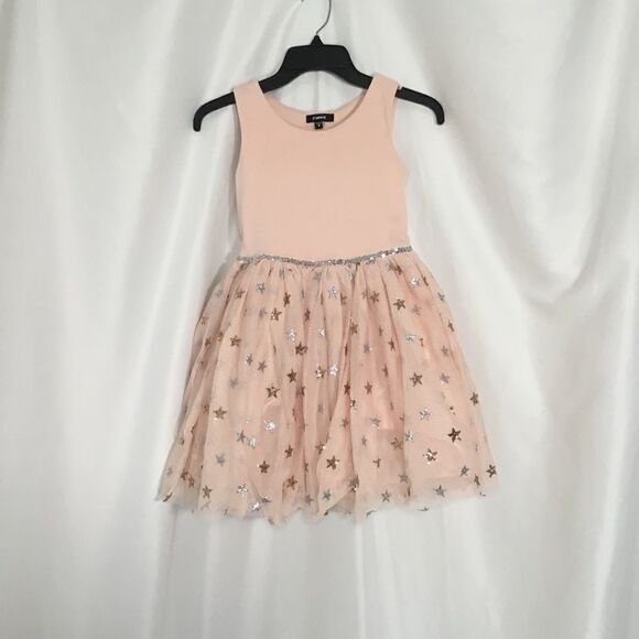 Zunie Glitter Star Ponte & Tulle Dress (H13) - Picture 2 of 6